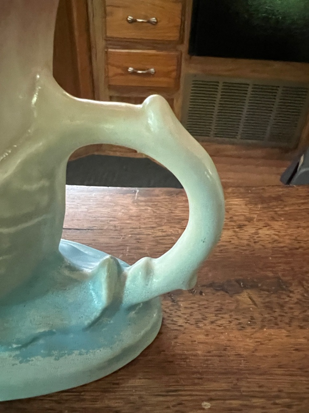 Vintage Hull Pottery-Pink and Blue Floral Ceramic Vase - Decorative Home Art - Picture 5 of 17